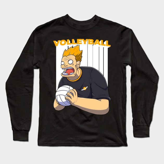 Volleyball. Rage player Long Sleeve T-Shirt by Ferdi Everywhere